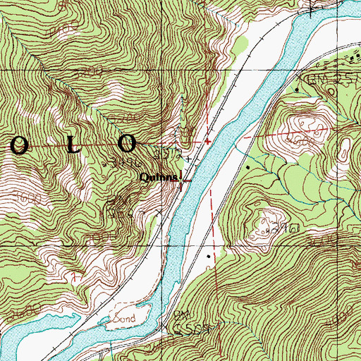Topographic Map of Quinns, MT