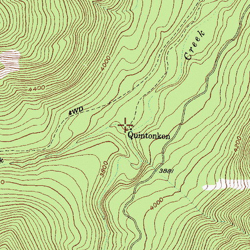Topographic Map of Quintonkon, MT