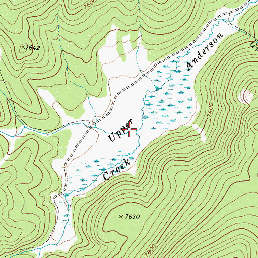 Topographic Map of Rabbia Creek, MT