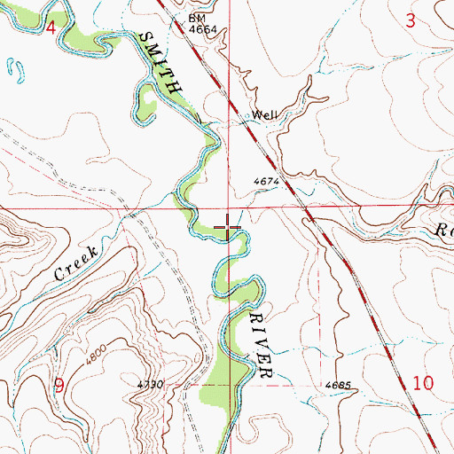 Topographic Map of Rabbit Creek, MT