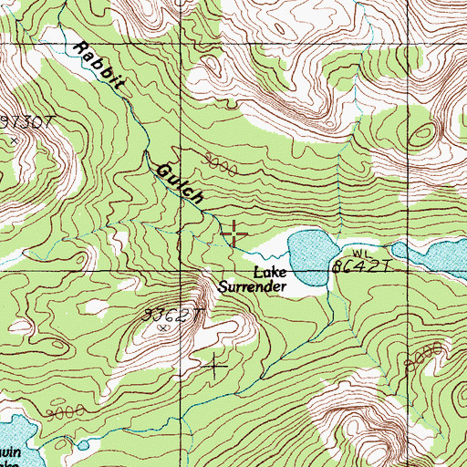 Topographic Map of Rabbit Gulch, MT