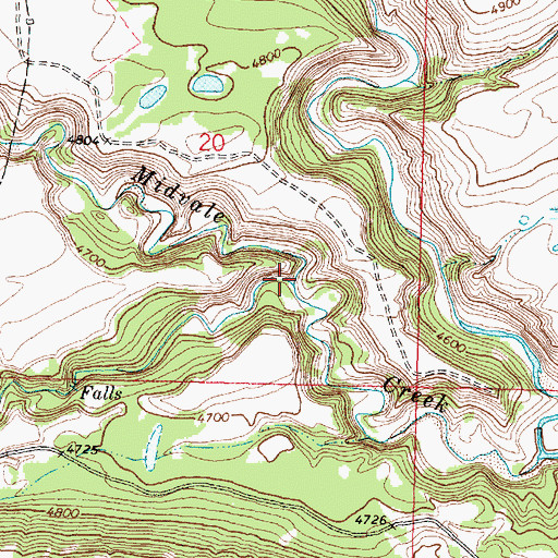 Topographic Map of Railroad Creek, MT