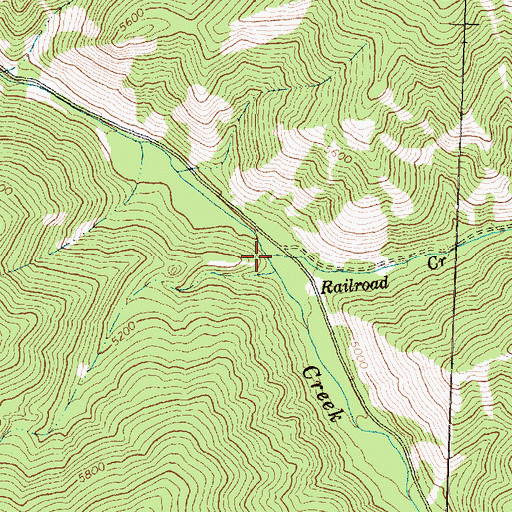 Topographic Map of Railroad Creek, MT