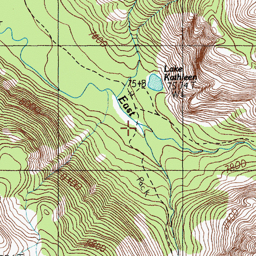Topographic Map of Rainbow Creek, MT