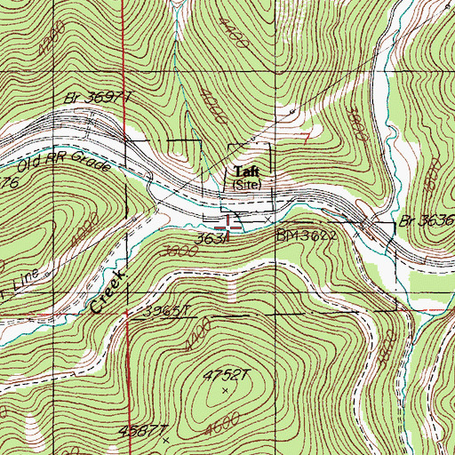 Topographic Map of Rainy Creek, MT