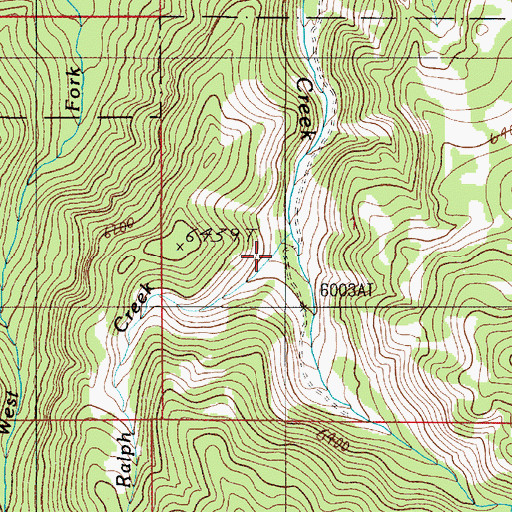 Topographic Map of Ralph Creek, MT