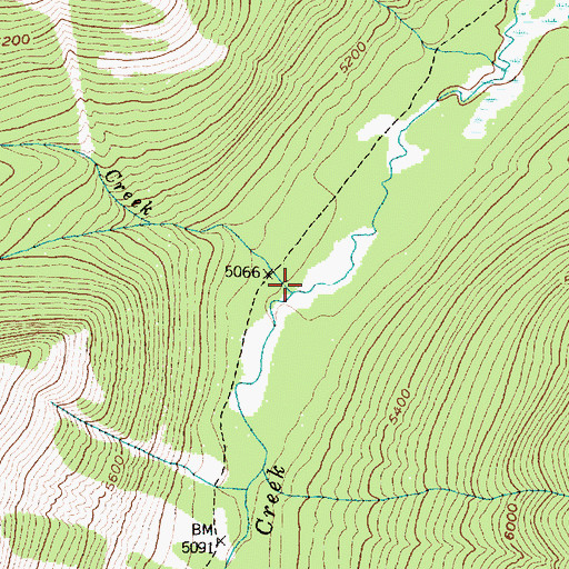 Topographic Map of Rambler Creek, MT