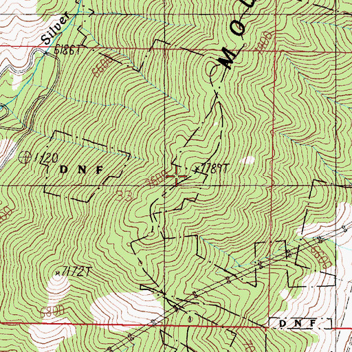 Topographic Map of Rampart Mountain, MT