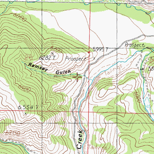 Topographic Map of Ramsey Gulch, MT