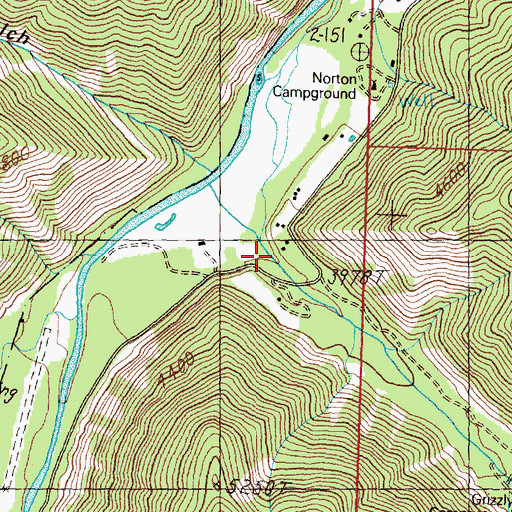 Topographic Map of Ranch Creek, MT