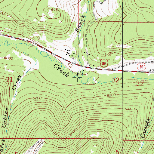 Topographic Map of Ranch Creek, MT