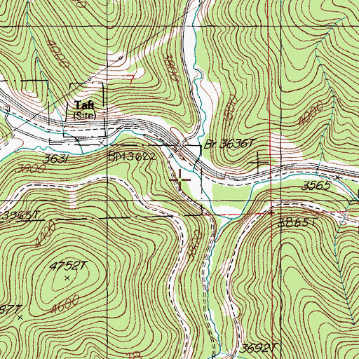 Topographic Map of Randolph Creek, MT
