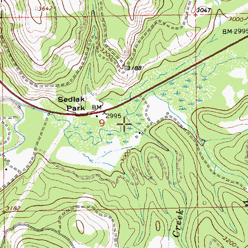 Topographic Map of Raritan Creek, MT