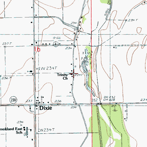 Topographic Map of Decent Lake School (historical), AR
