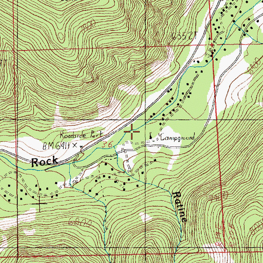 Topographic Map of Ratine Creek, MT