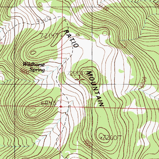 Topographic Map of Ratio Mountain, MT