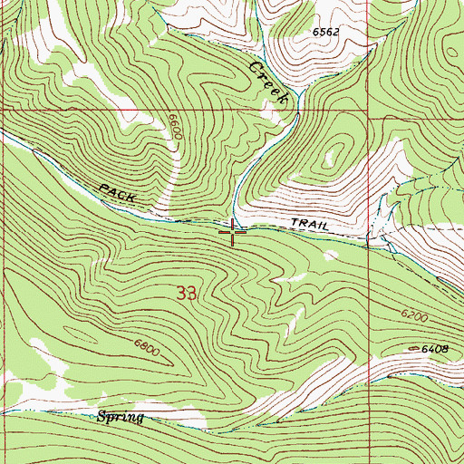 Topographic Map of Rattler Creek, MT