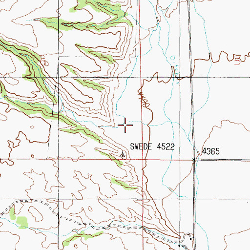 Topographic Map of Rattlesnake Creek, MT