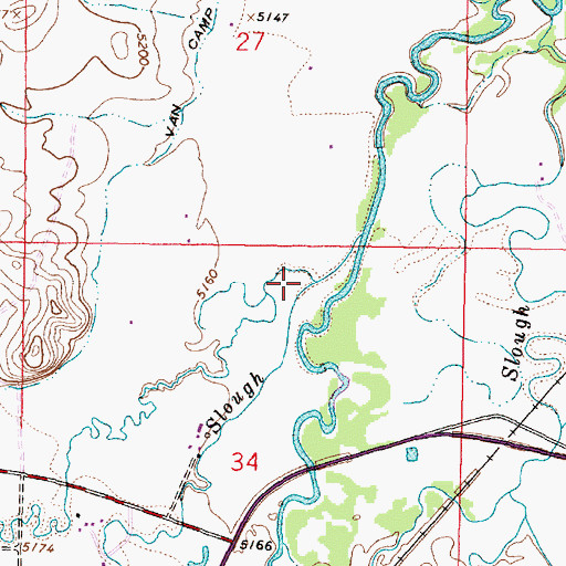 Topographic Map of Rattlesnake Creek, MT