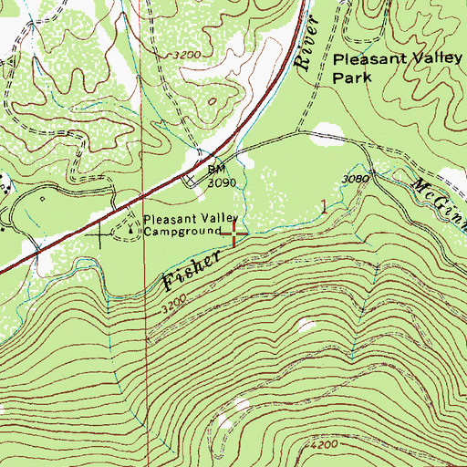 Topographic Map of Raven Creek, MT