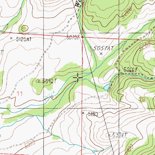 Topographic Map of Rawhide Creek, MT