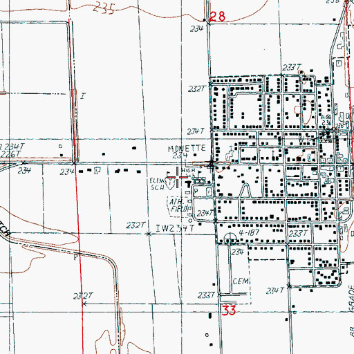 Topographic Map of BUFFALO IS. CENTRAL HS, AR