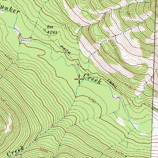 Topographic Map of Razzle Creek, MT