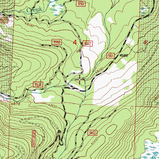 Topographic Map of Red Butte Creek, MT