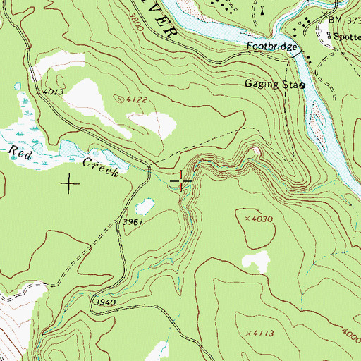 Topographic Map of Red Creek, MT