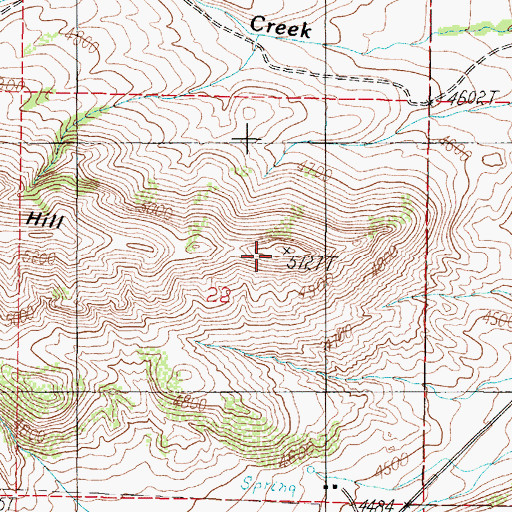 Topographic Map of Red Hill, MT