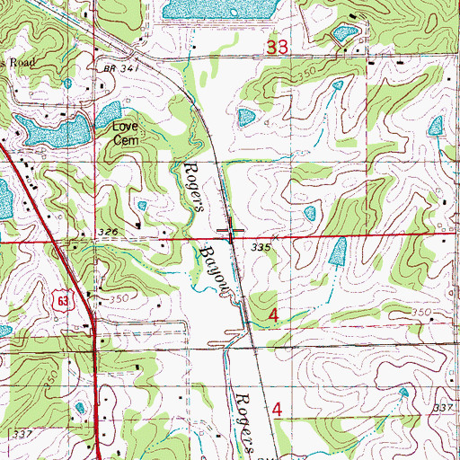 Topographic Map of March (historical), AR