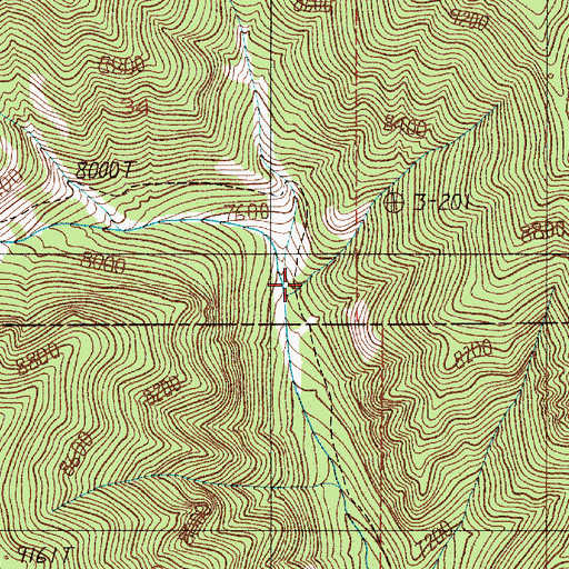 Topographic Map of Red Rock Trail, MT