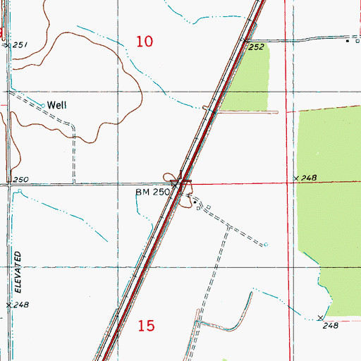Topographic Map of Brainerd (historical), AR
