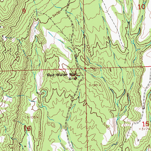 Topographic Map of Red Water Well, MT