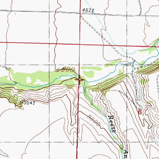 Topographic Map of Reese Anderson Creek, MT