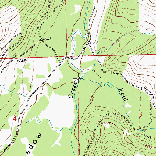 Topographic Map of Reid Creek, MT