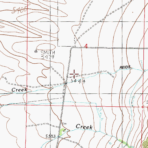 Topographic Map of Reids Ditch, MT