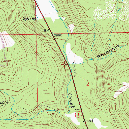 Topographic Map of Reinhart Gulch, MT