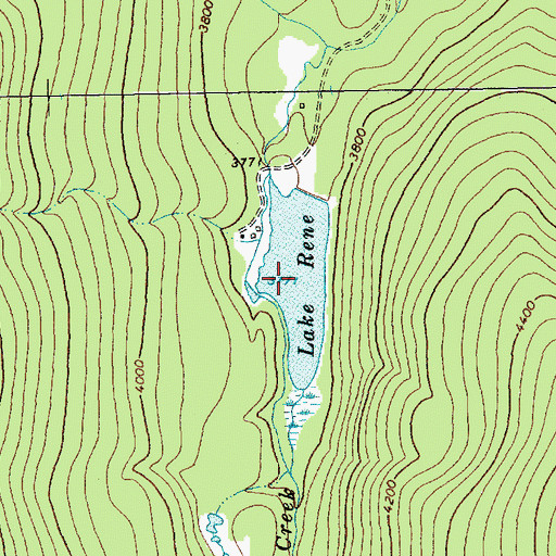 Topographic Map of Lake Rene, MT