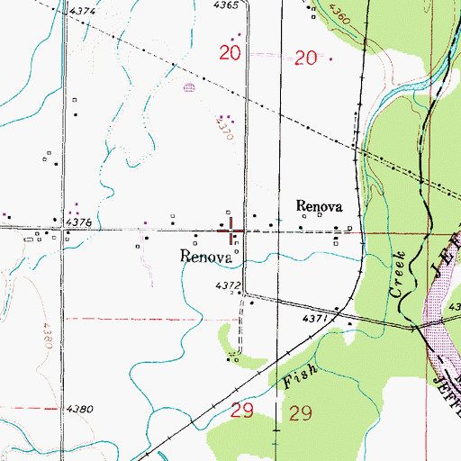 Topographic Map of Renova, MT