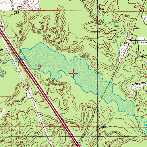 Topographic Map of Ferguson Lake, AR