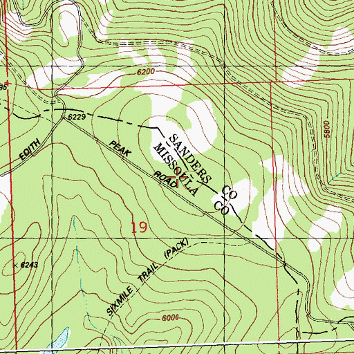 Topographic Map of Reservation Divide, MT