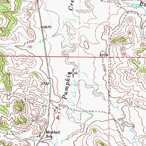 Topographic Map of Reservoir Creek, MT