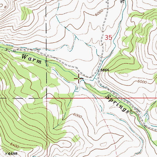 Topographic Map of Reynolds Creek, MT