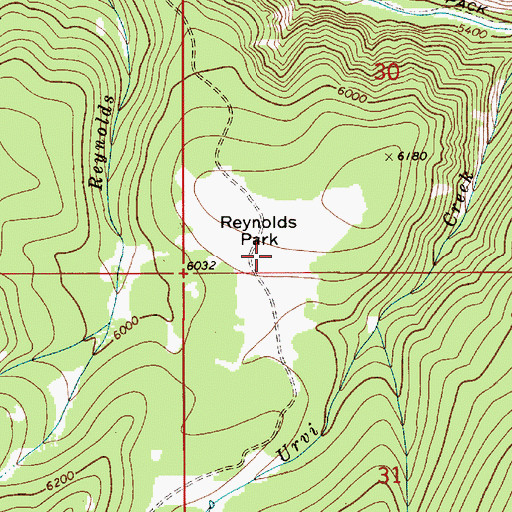 Topographic Map of Reynolds Park, MT