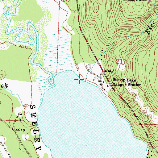 Topographic Map of Rice Creek, MT