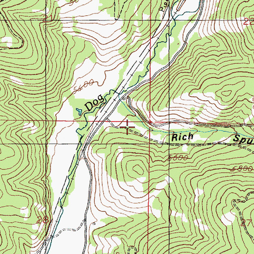 Topographic Map of Rich Spur Gulch, MT