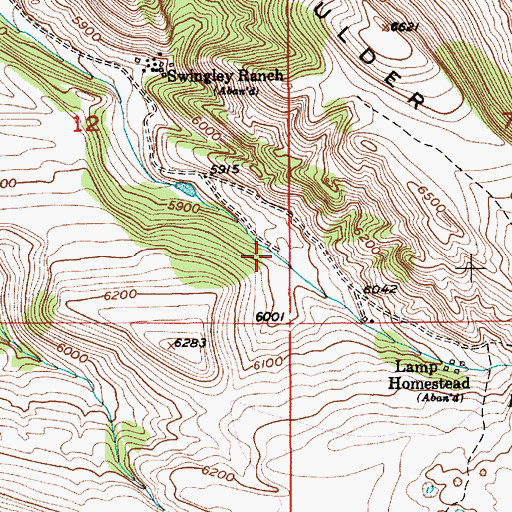 Topographic Map of Richards Ranch, MT