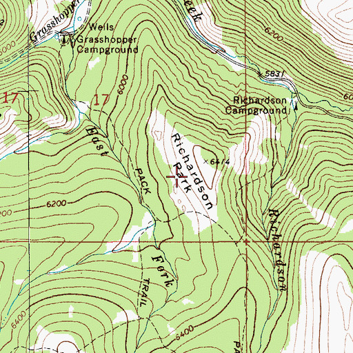 Topographic Map of Richardson Park, MT