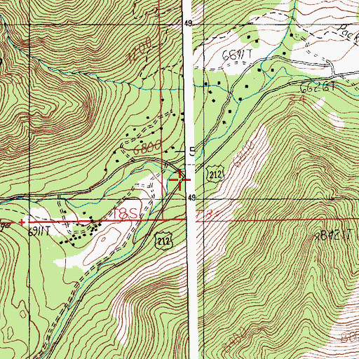 Topographic Map of Richel Lodge, MT